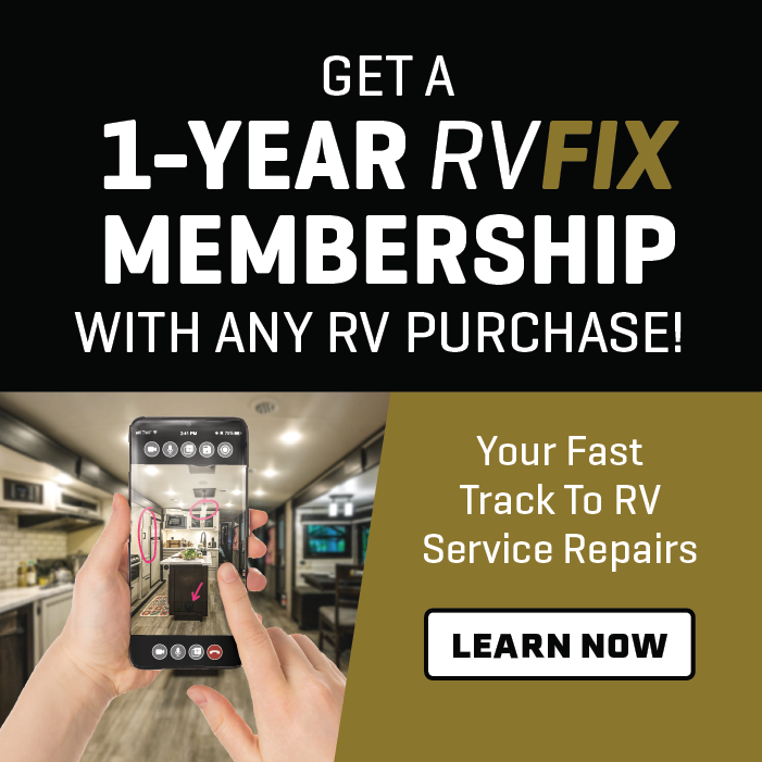 Get a 1-year RVFix membership with any RV purchase - Northern Utah RV Show - Jan. 23-25 - Golden Spike Event Center